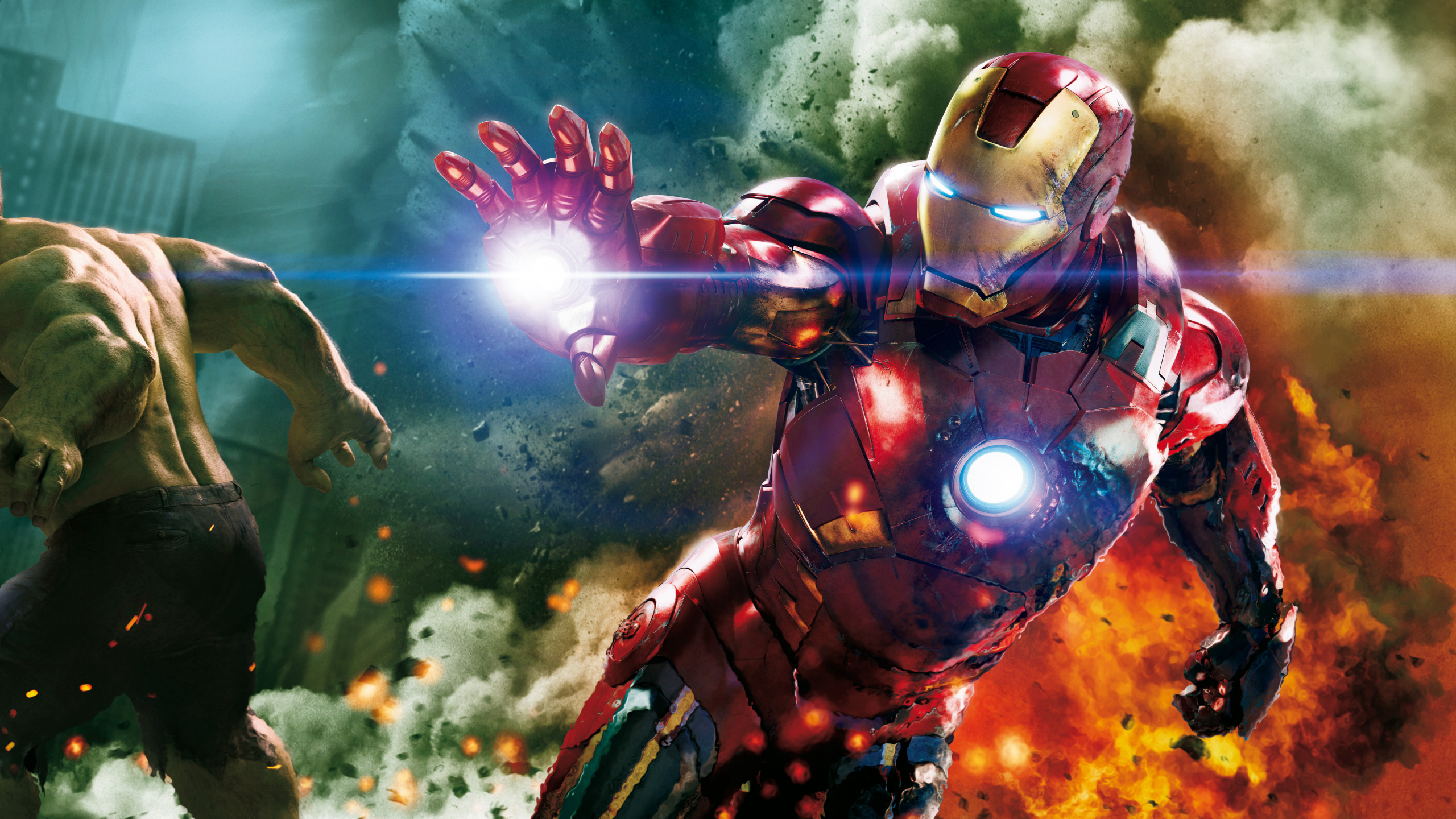 Hombre en Traje Rojo y Negro. Wallpaper in 2560x1440 Resolution