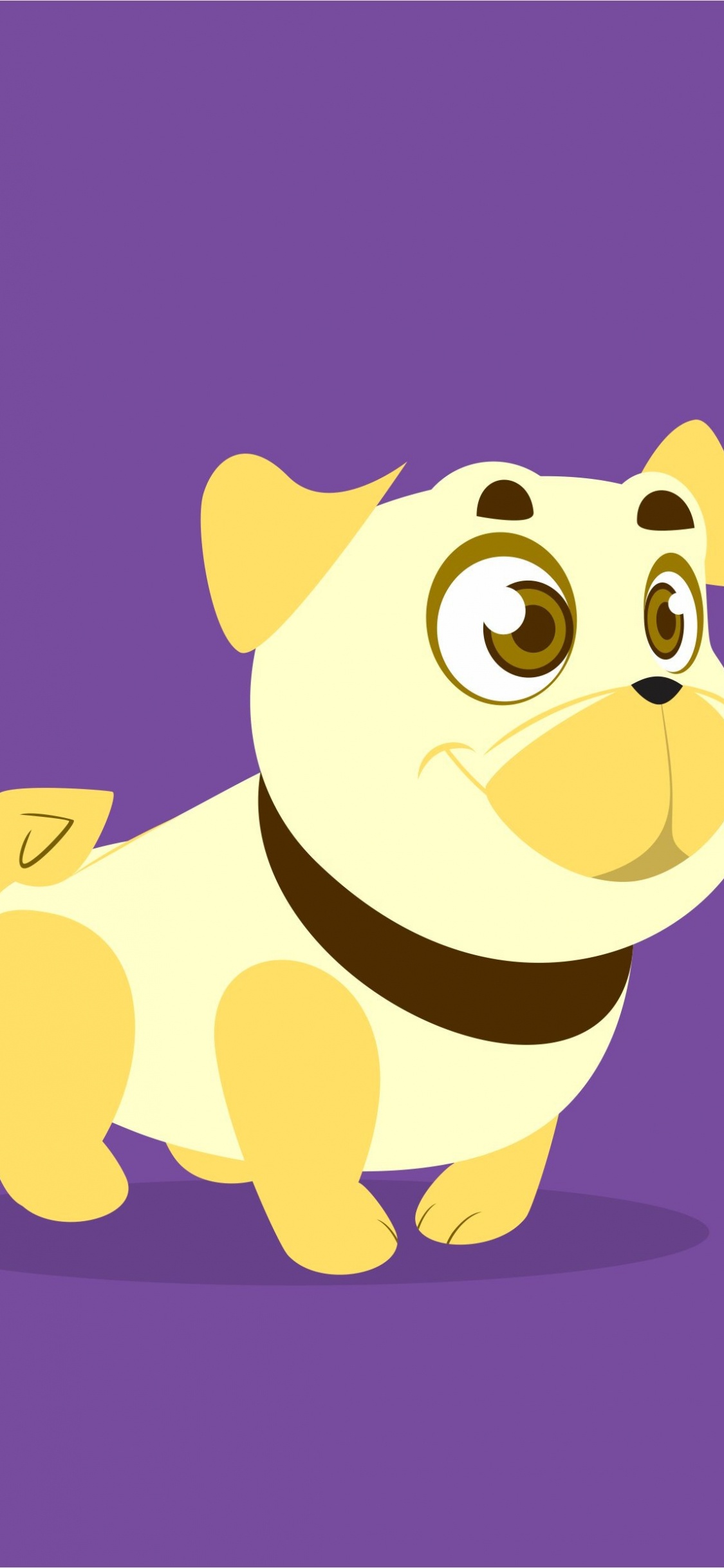 Personaje de Dibujos Animados de Perro Amarillo y Marrón. Wallpaper in 1125x2436 Resolution