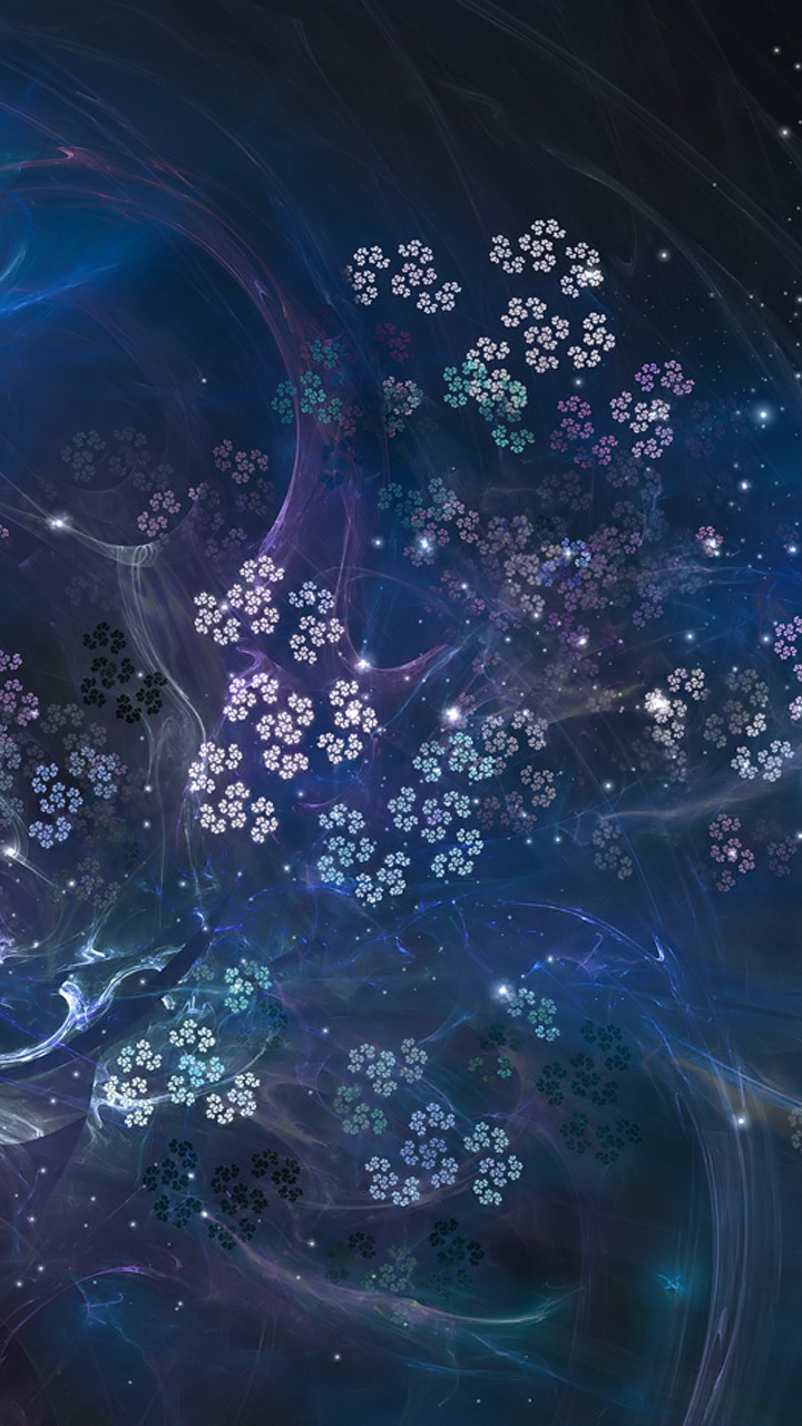 Peinture Abstraite Bleue et Blanche. Wallpaper in 720x1280 Resolution