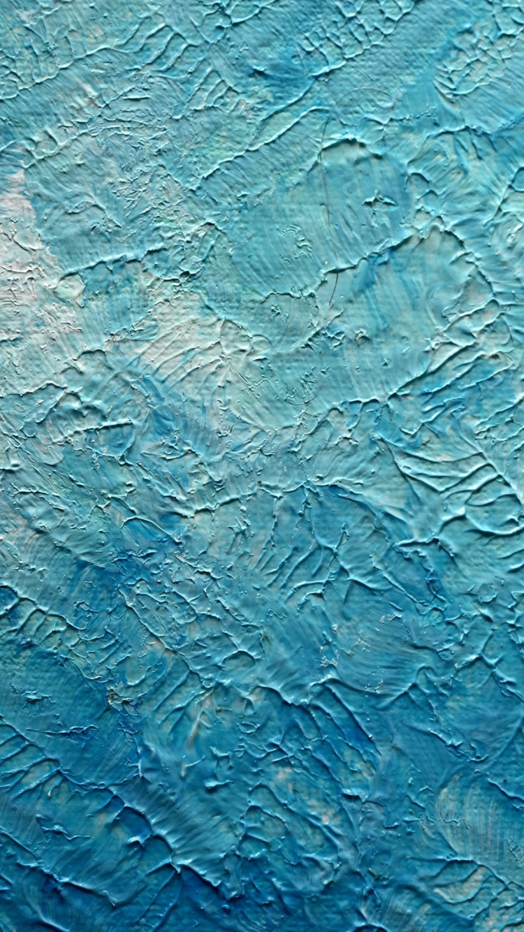 Blaue Und Weiße Abstrakte Malerei. Wallpaper in 750x1334 Resolution