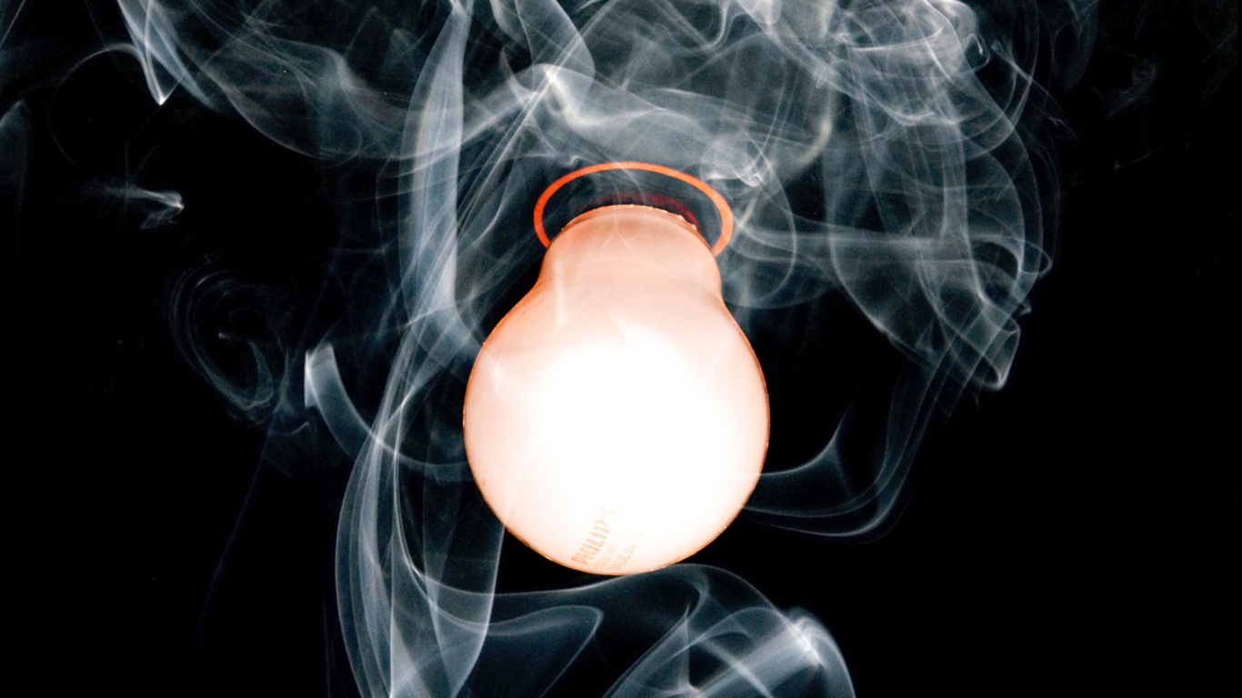 Illustration de la Lumière Orange et Noire. Wallpaper in 1366x768 Resolution