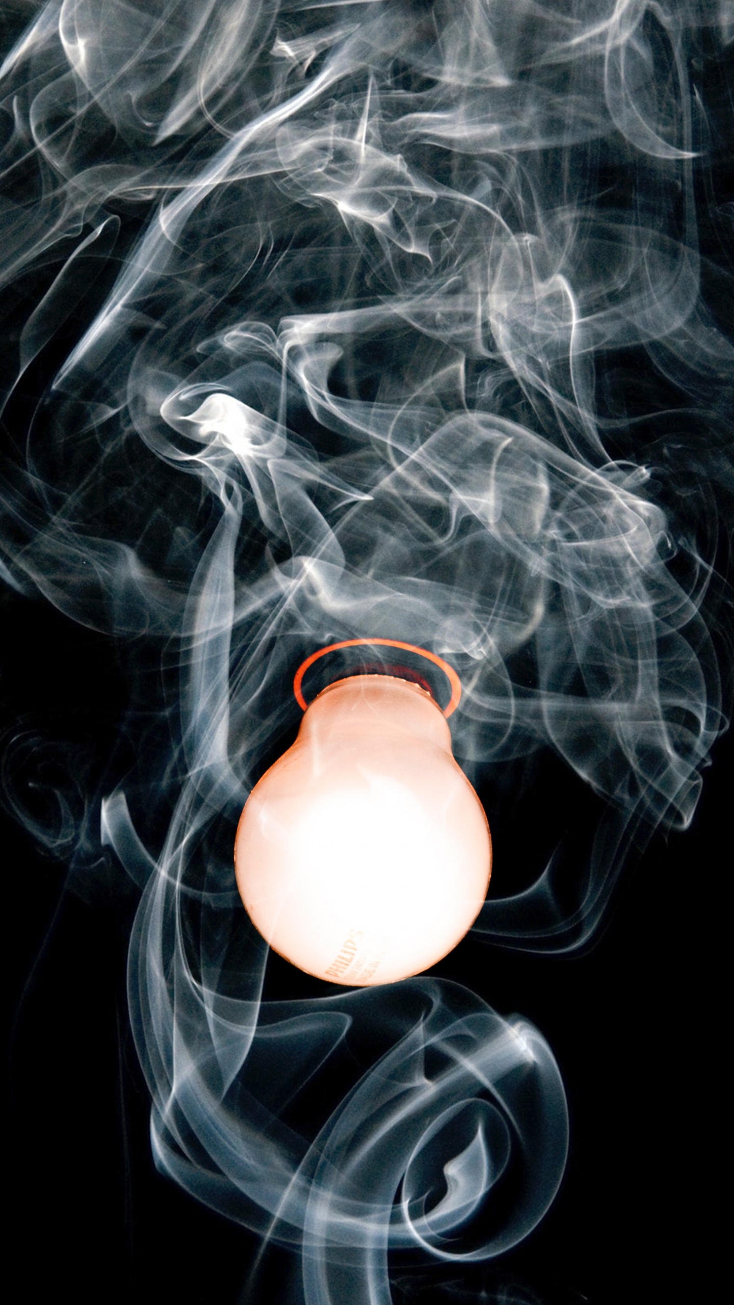 Ilustración de Luz Naranja y Negra. Wallpaper in 1440x2560 Resolution