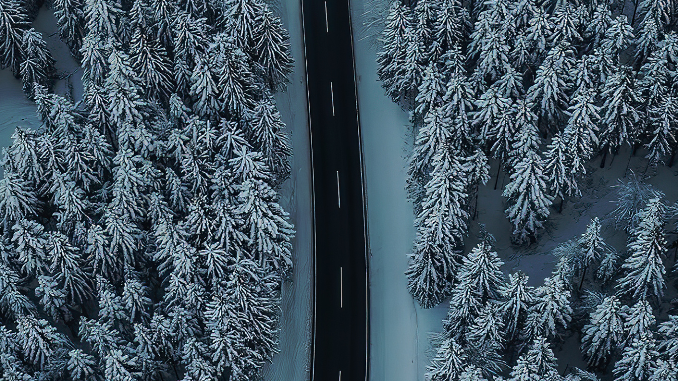 Einfrieren, Wasser, KFZ-Reifen, Schnee, Natürlichen Umgebung. Wallpaper in 1366x768 Resolution