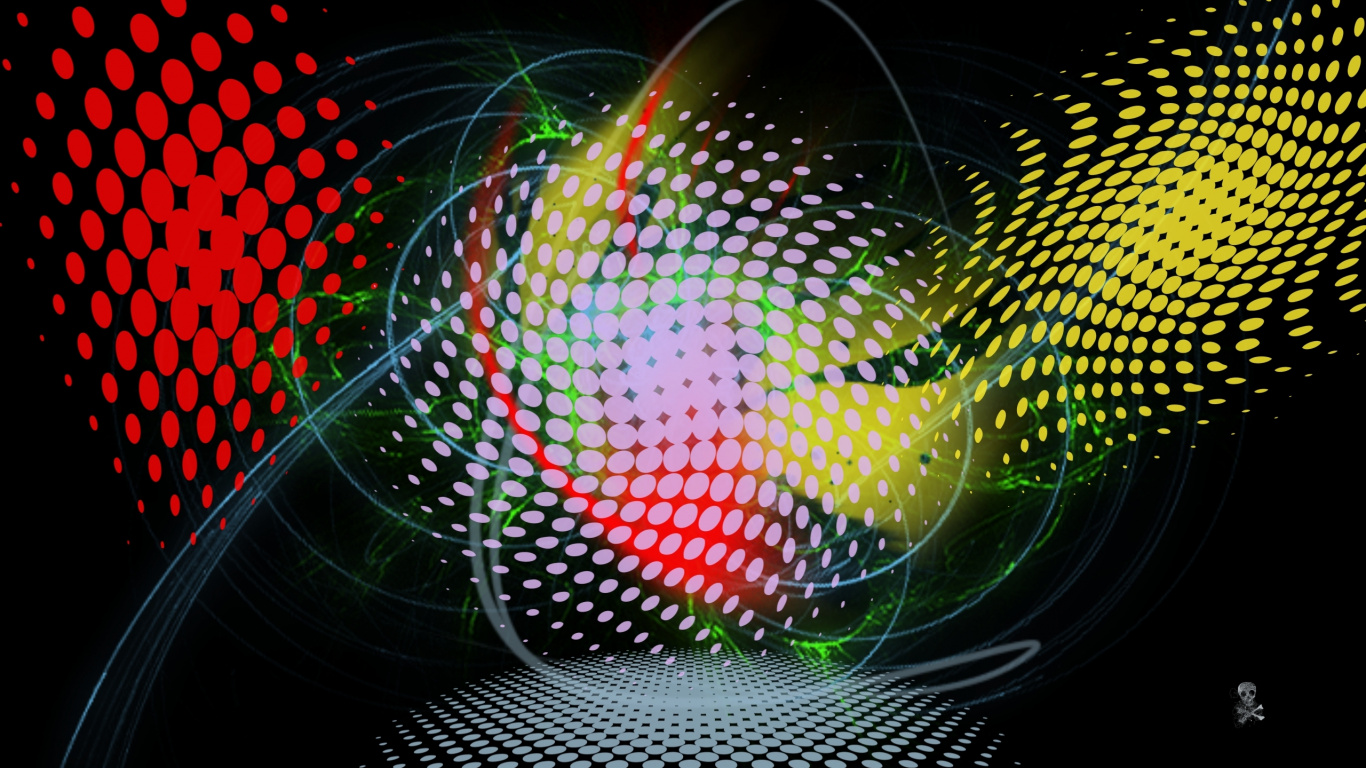 Red Green and Yellow Lights. Wallpaper in 1366x768 Resolution