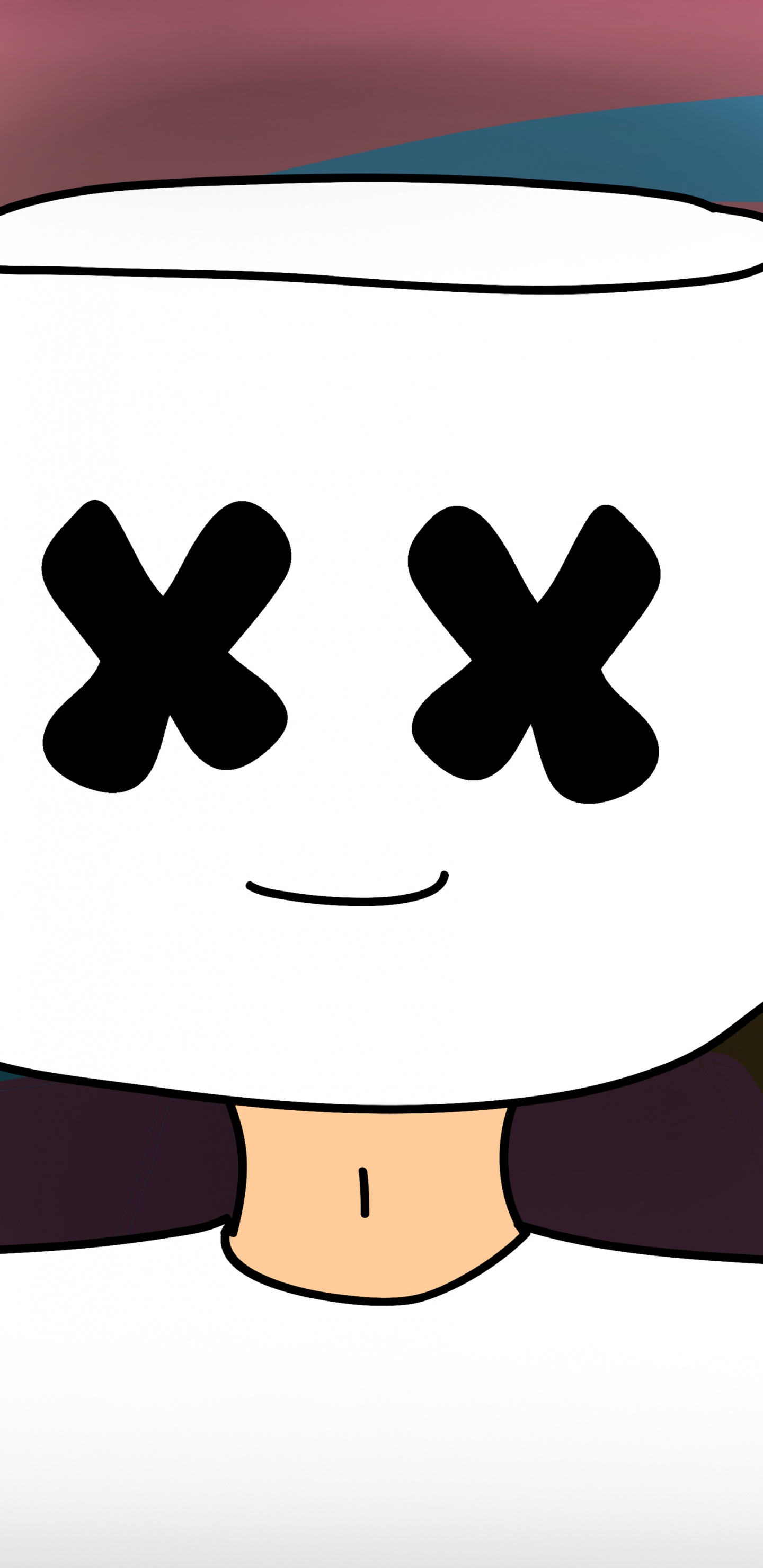 Black Haired Girl Cartoon Character. Wallpaper in 1440x2960 Resolution