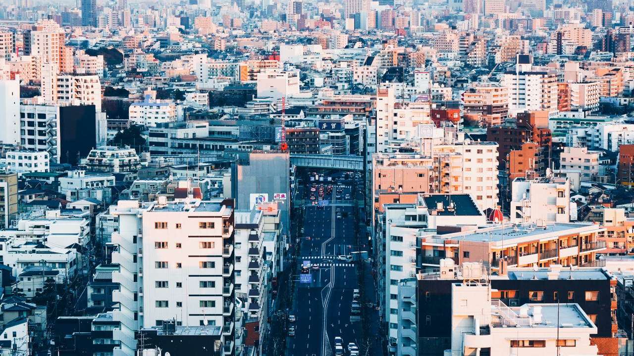 Vista Aérea de Los Edificios de la Ciudad Durante el Día.. Wallpaper in 1280x720 Resolution