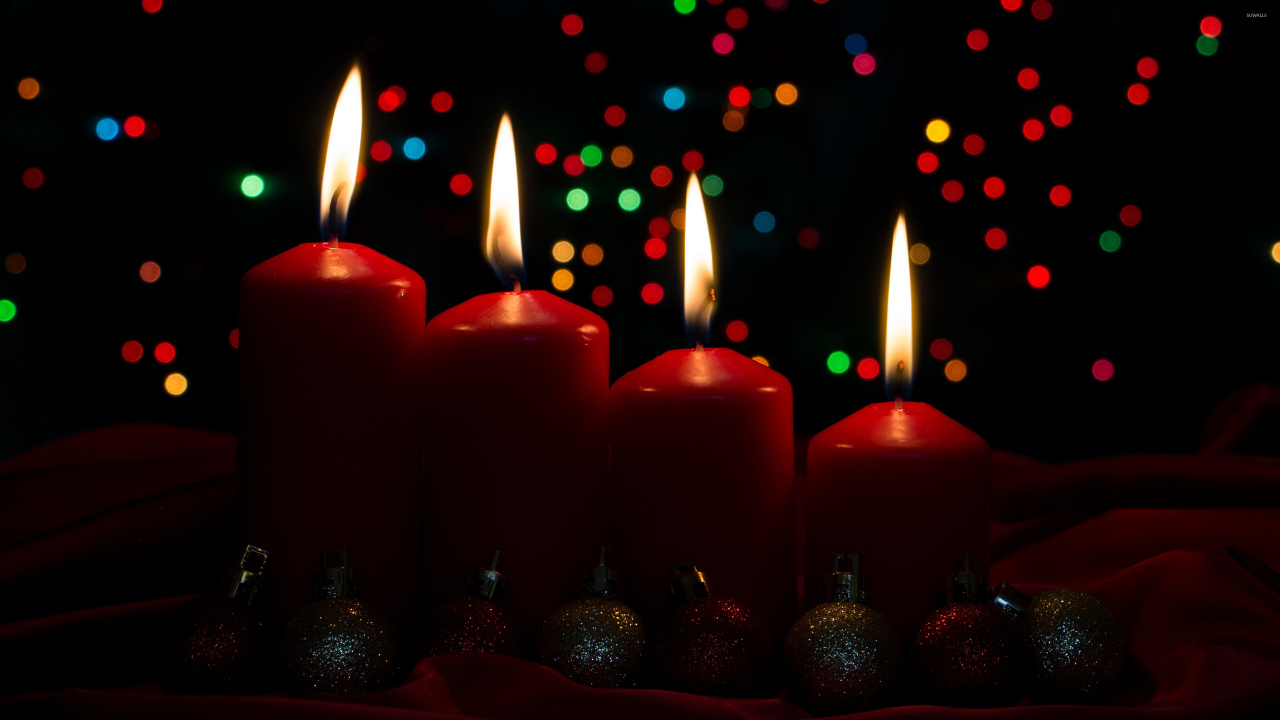Le Jour De Noël, Éclairage, Bougie, Lumière, Obscurité. Wallpaper in 1280x720 Resolution