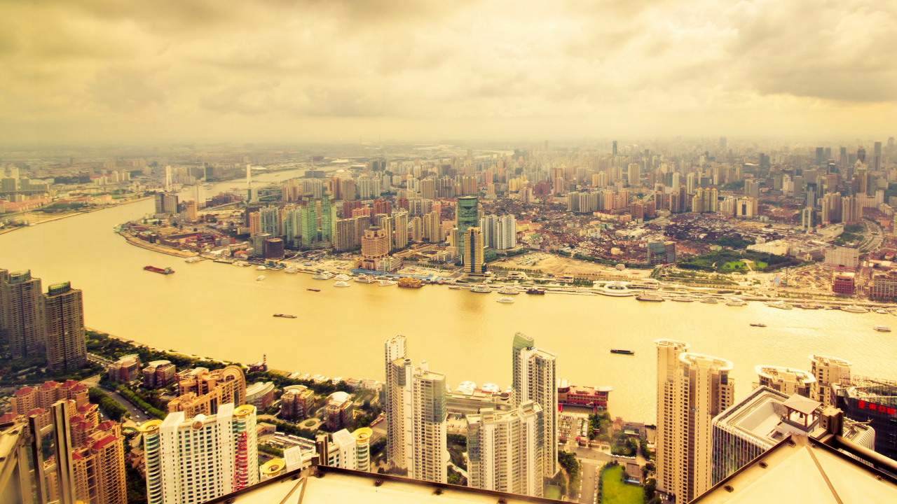 Aerial View of City Buildings During Daytime. Wallpaper in 1280x720 Resolution