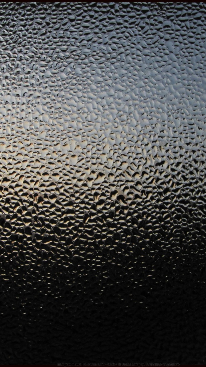 Water Droplets on Black Leather. Wallpaper in 720x1280 Resolution