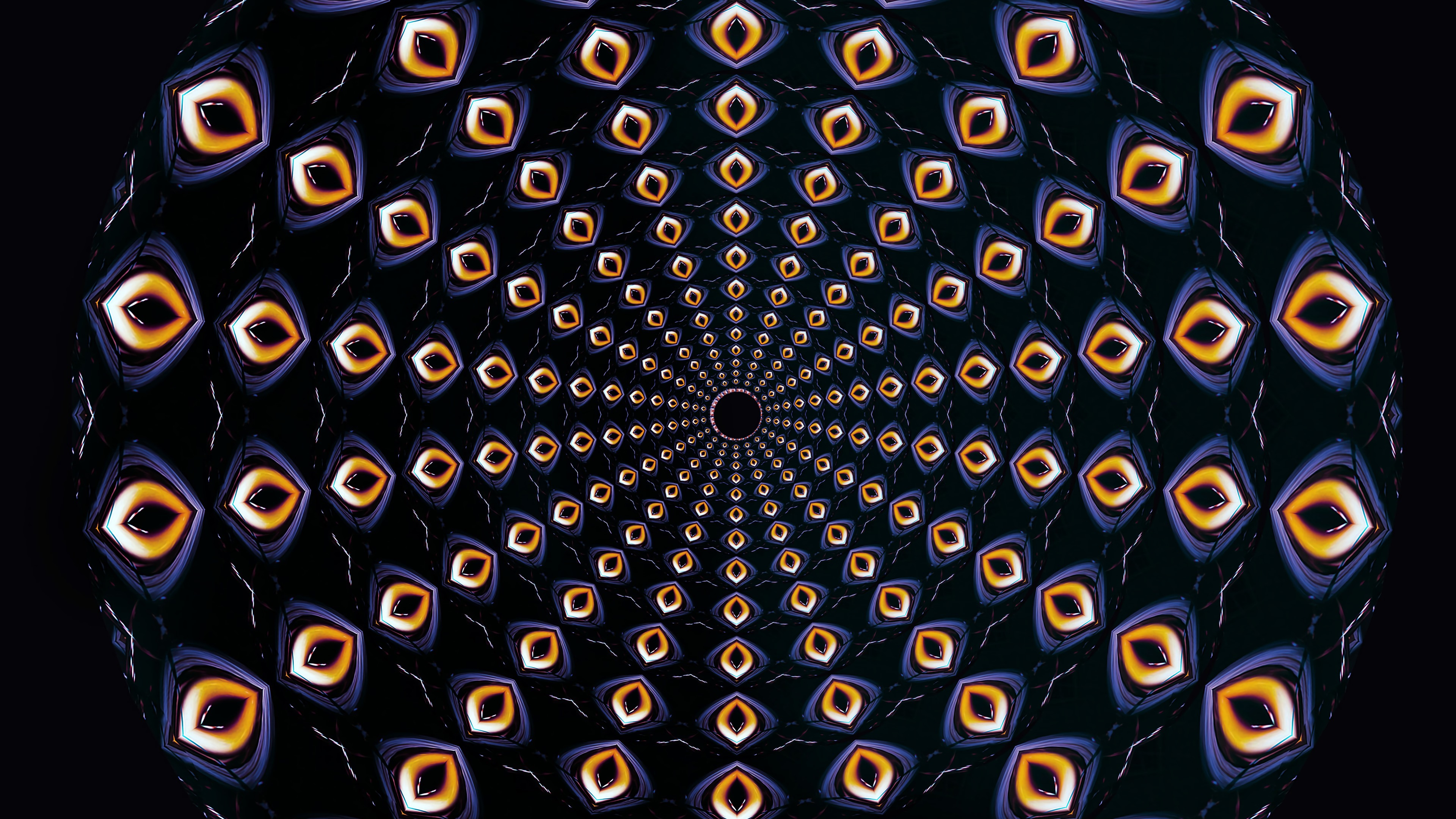 Boule Ronde Bleu et Argent. Wallpaper in 3840x2160 Resolution