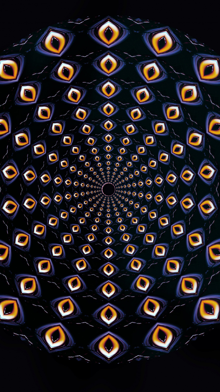 Blauer Und Silberner Runder Ball. Wallpaper in 750x1334 Resolution