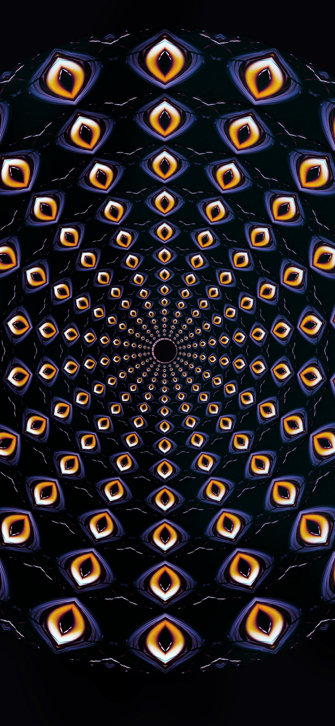 Blue and Silver Round Ball. Wallpaper in 1125x2436 Resolution