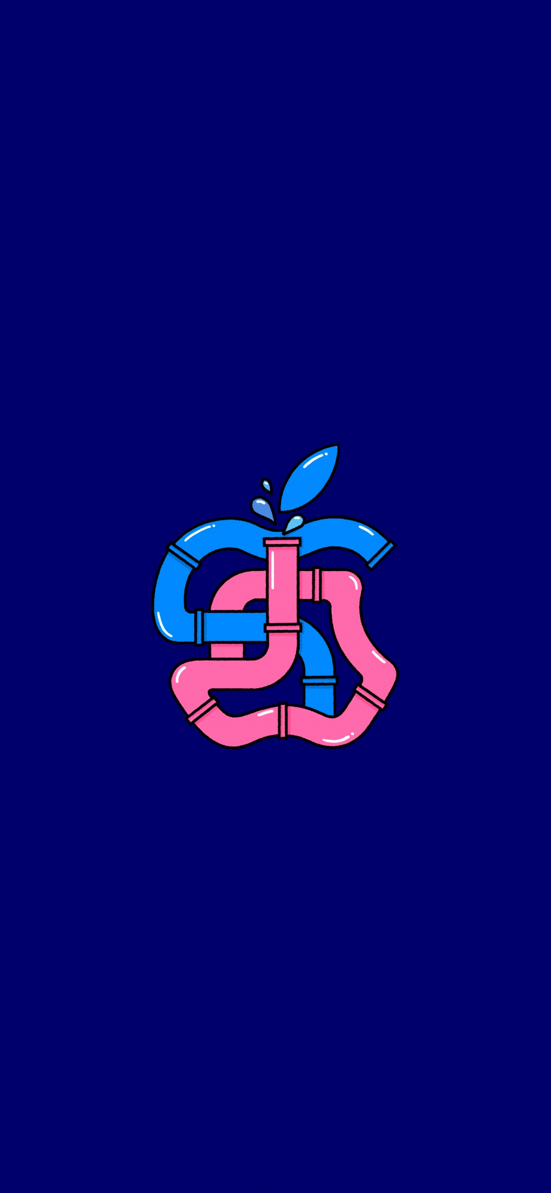 Äpfeln, Apple, Rosenthaler Strasse, Electric Blue, Emblem. Wallpaper in 1125x2436 Resolution