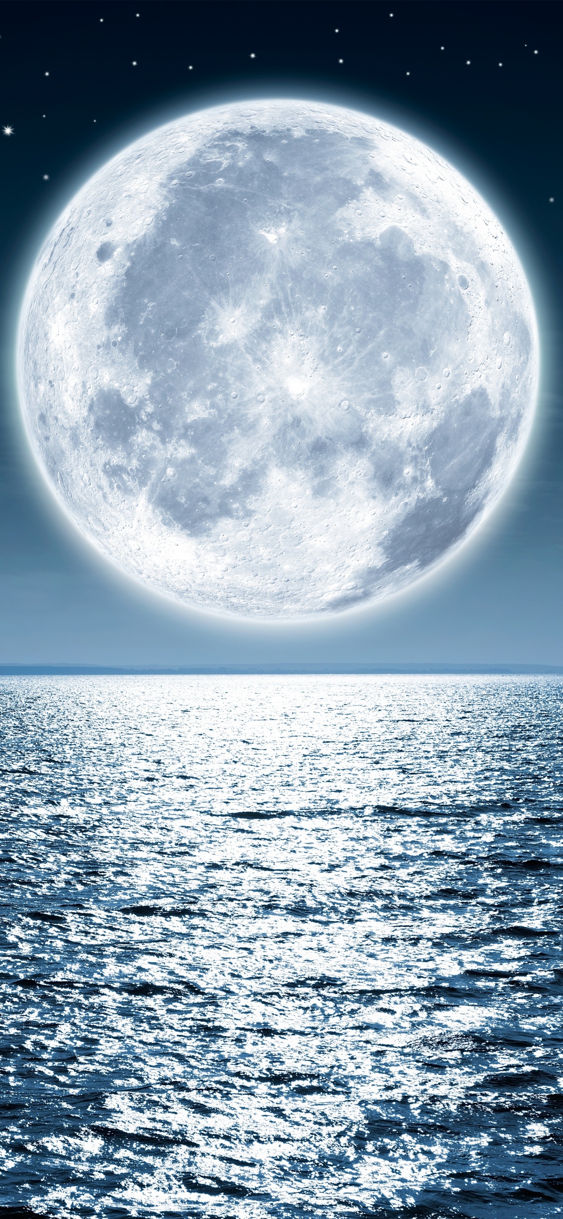 Pleine Lune, Nature, Lumière, Atmosphère, Événement Céleste. Wallpaper in 1125x2436 Resolution