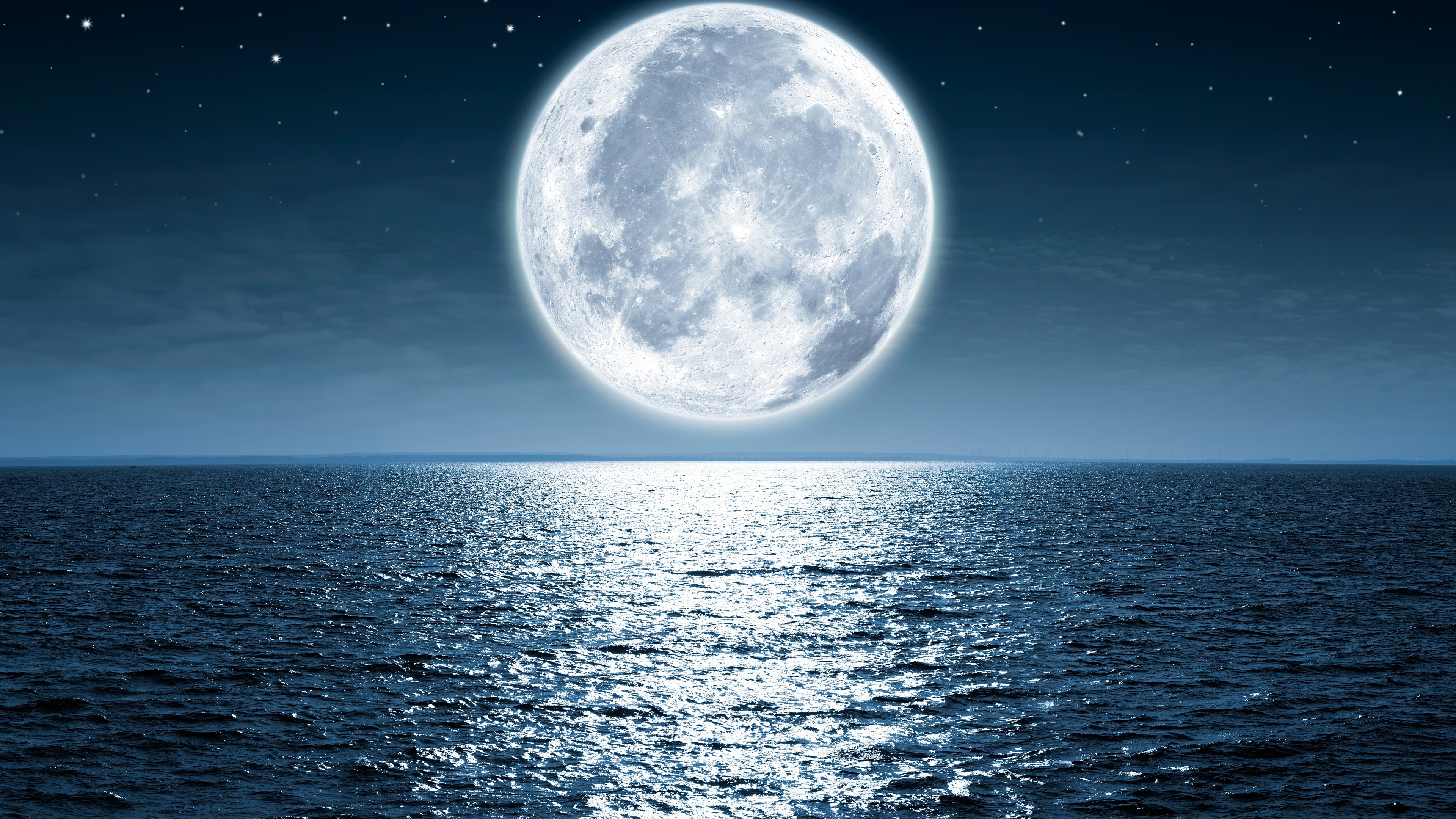 Luna, Luna Llena, Naturaleza, Luz, Ambiente. Wallpaper in 3840x2160 Resolution