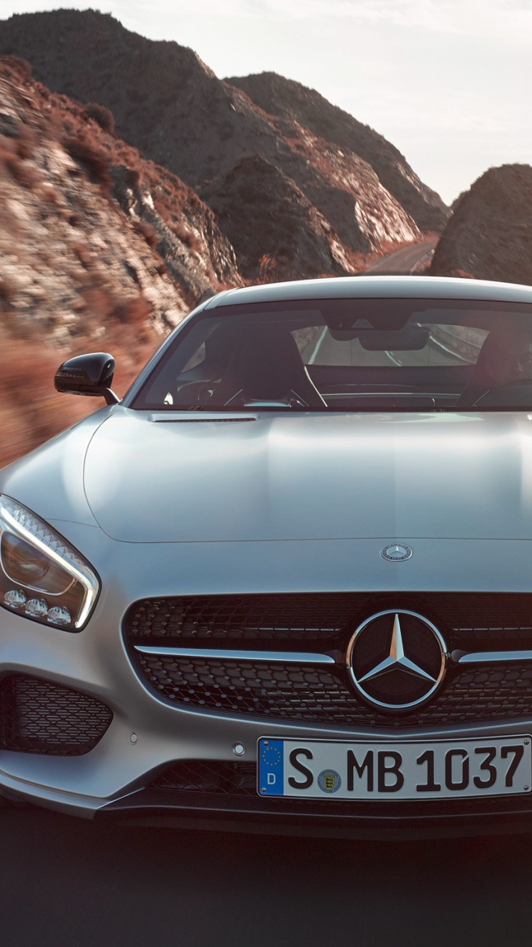 Silver Mercedes Benz Car on Brown Field During Daytime. Wallpaper in 750x1334 Resolution