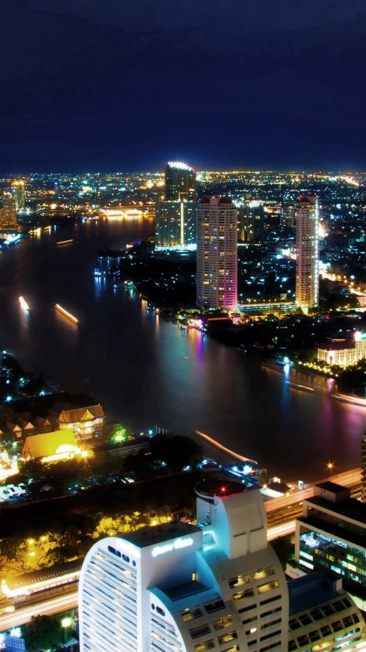 曼谷, 城市, 城市景观, 大都会, 天际线 壁纸 750x1334 允许