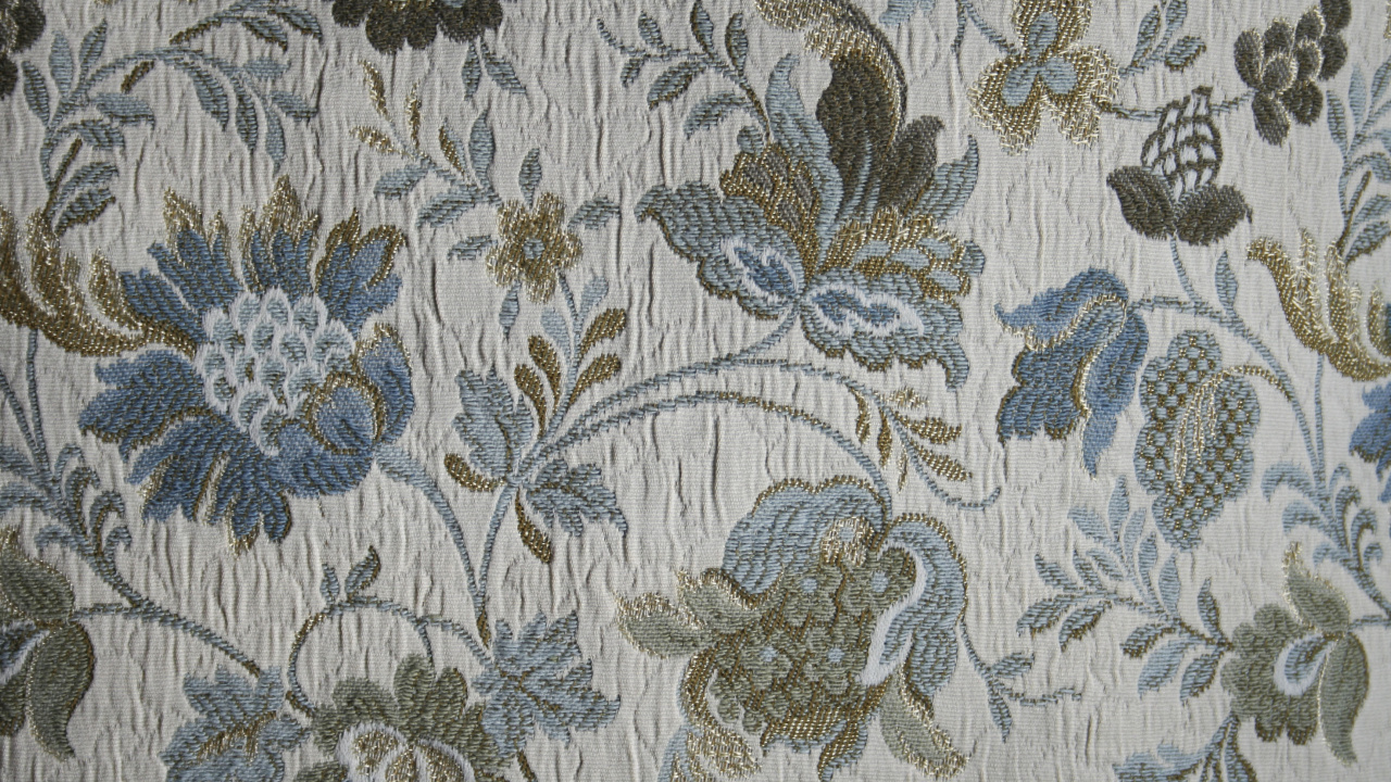 Textil Floral Blanco y Azul. Wallpaper in 1280x720 Resolution