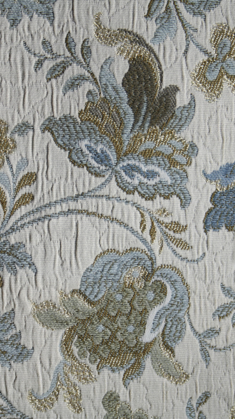 Textil Floral Blanco y Azul. Wallpaper in 750x1334 Resolution