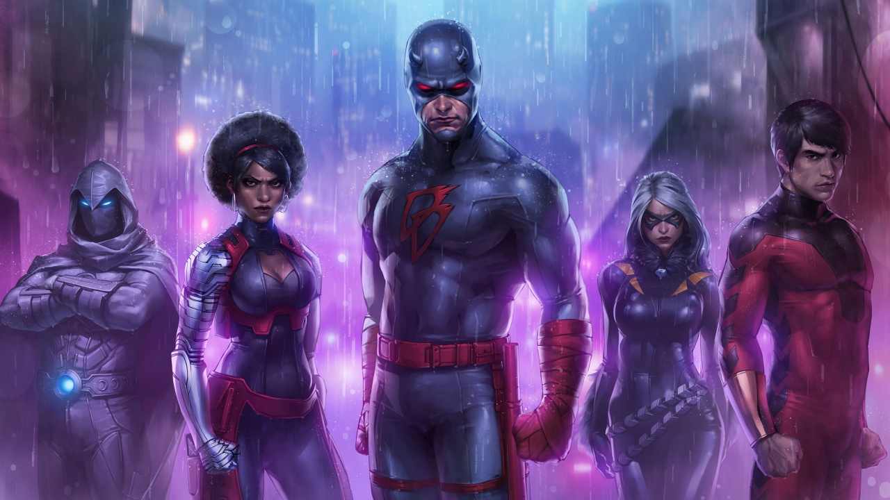 Marvel Future Fight, Misty Knight, Matt Murdock, Shang-Chi, Superhero. Wallpaper in 1280x720 Resolution