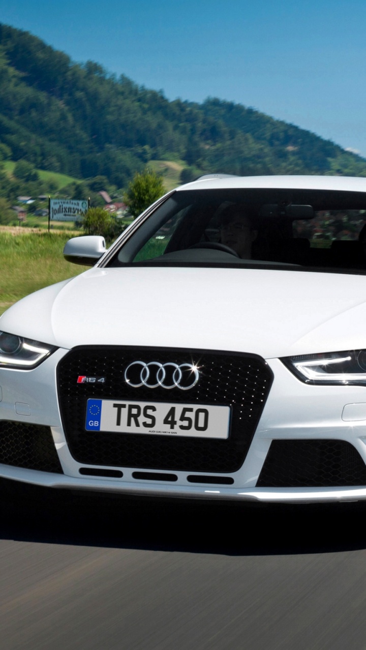 White Audi a 4 on Road During Daytime. Wallpaper in 720x1280 Resolution