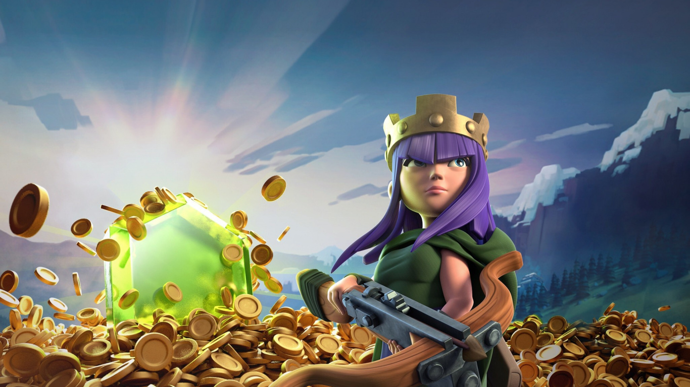 Supercell, Illustration, pc Game, Game, Sky. Wallpaper in 1366x768 Resolution