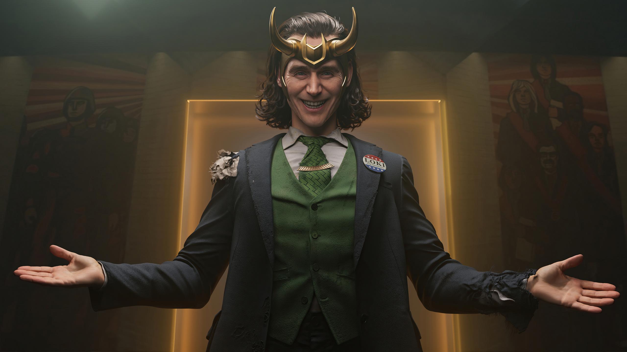 When Loki Smiles. Wallpaper in 2560x1440 Resolution