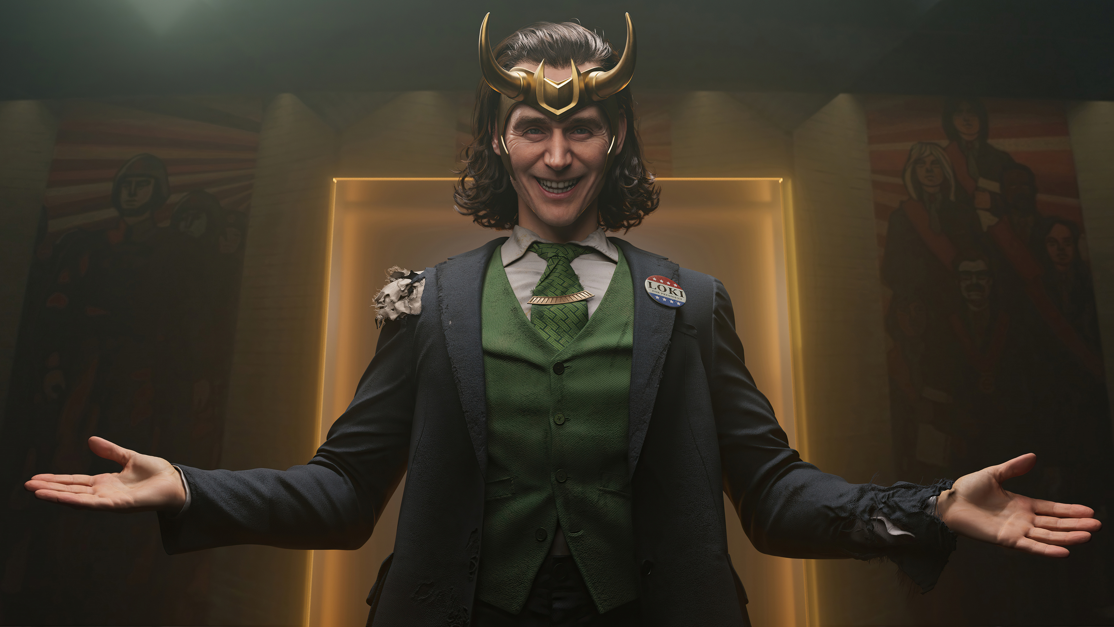 When Loki Smiles. Wallpaper in 3840x2160 Resolution