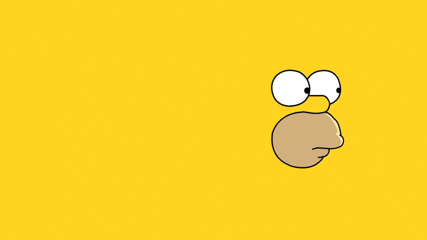 Logo Pomme Jaune et Blanc. Wallpaper in 1366x768 Resolution