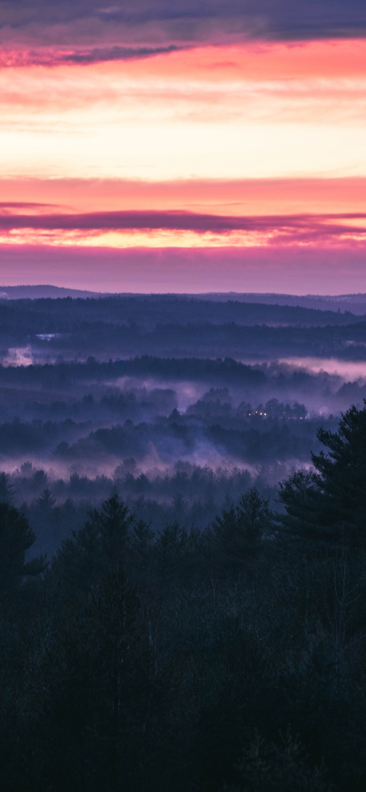 Sonnenuntergang, Purpur, Cloud, Himmel, Morgen. Wallpaper in 1242x2688 Resolution