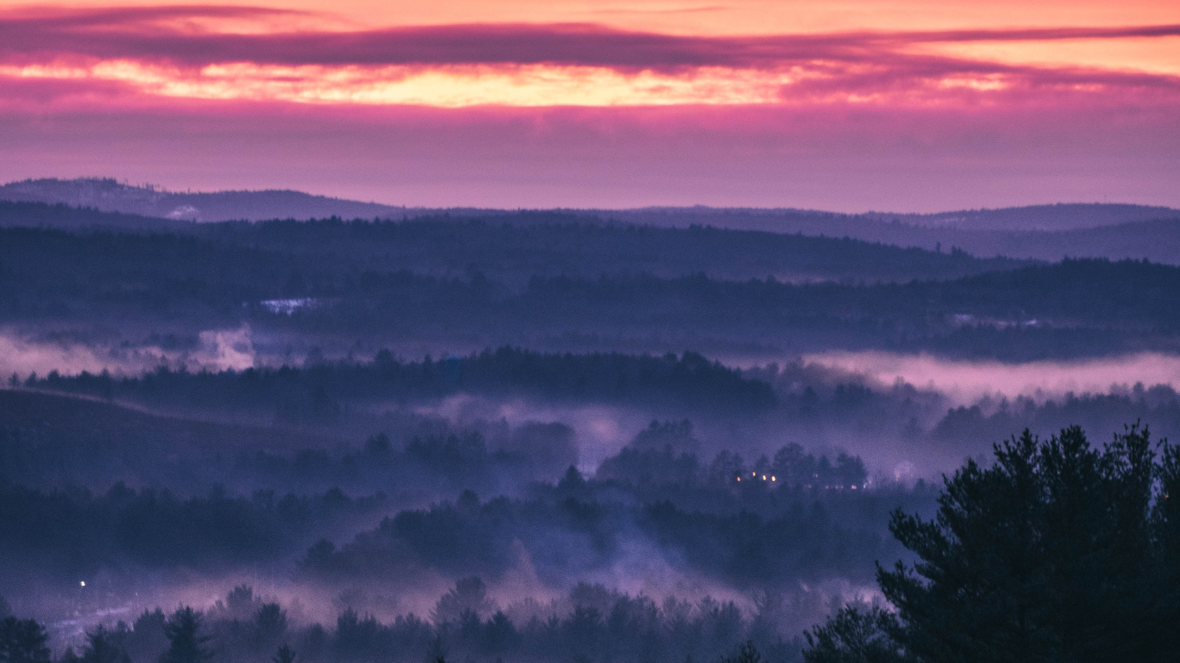 Sonnenuntergang, Purpur, Cloud, Himmel, Morgen. Wallpaper in 3840x2160 Resolution