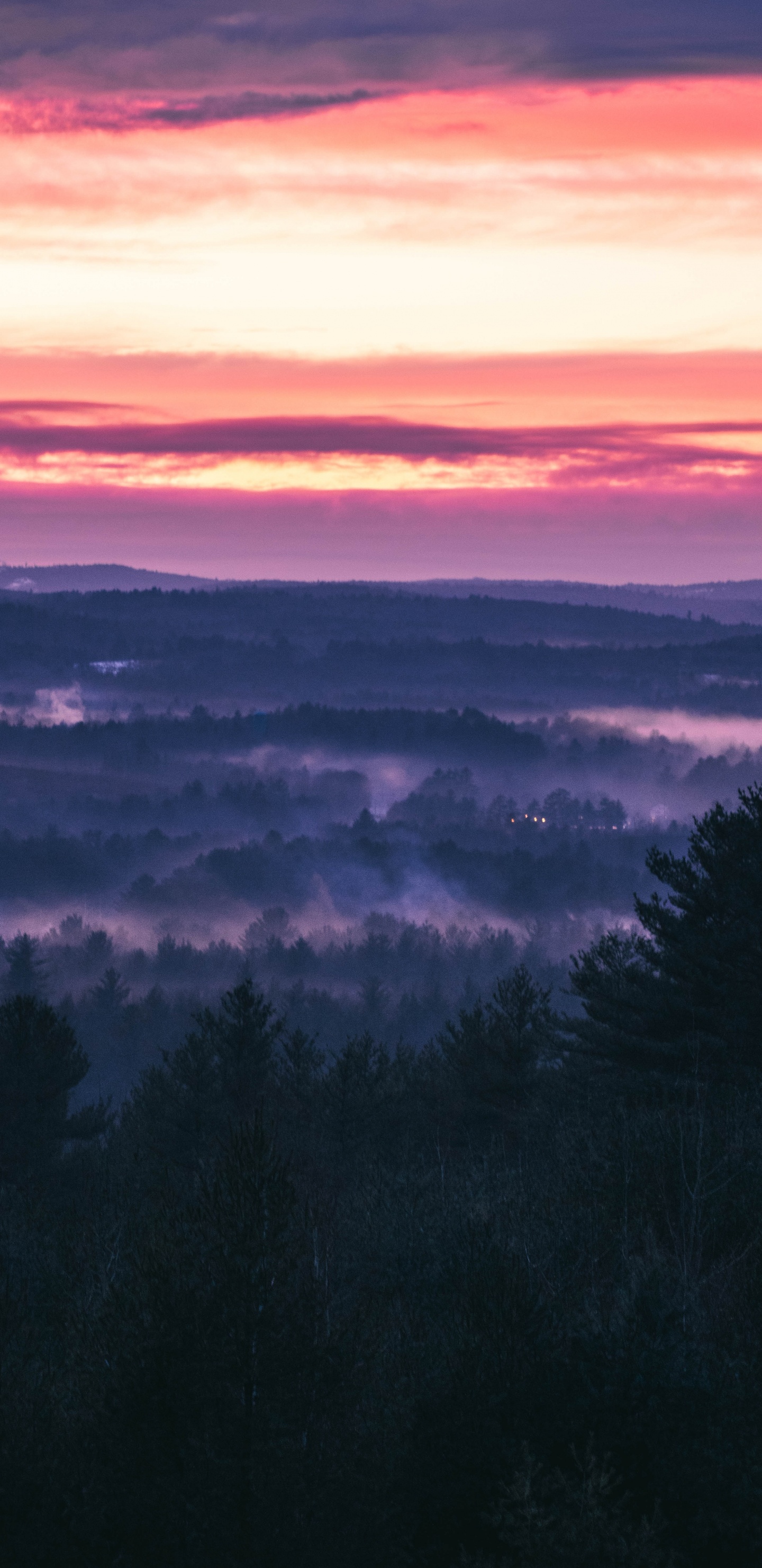 Sunset, Purple, Cloud, Sky, Morning. Wallpaper in 1440x2960 Resolution