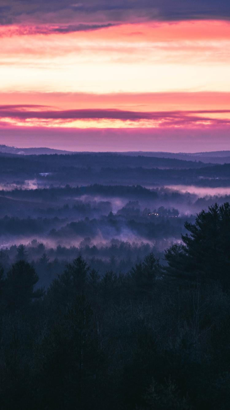 Sunset, Purple, Cloud, Sky, Morning. Wallpaper in 750x1334 Resolution