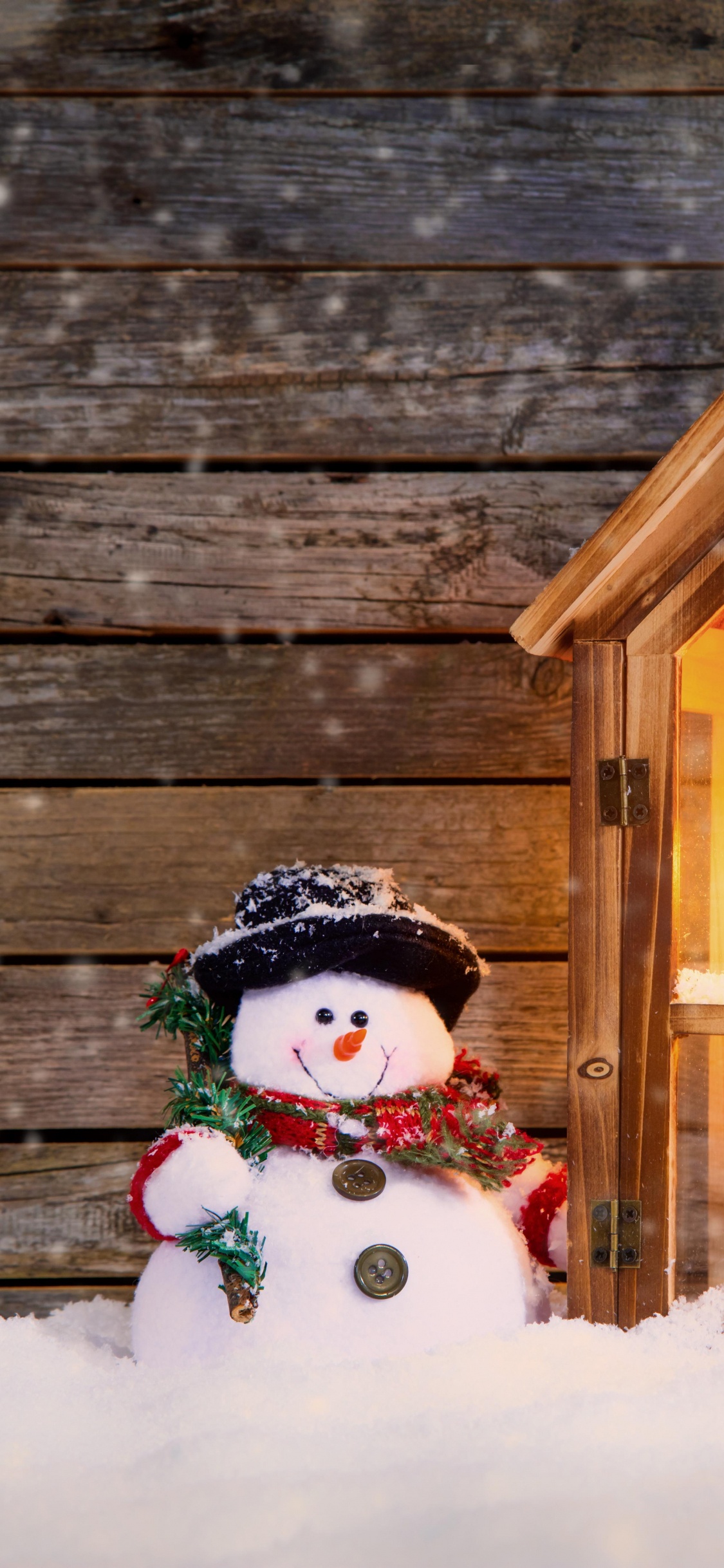 圣诞节那天, 雪人, 圣诞装饰, 圣诞节的装饰品, 冬天 壁纸 1125x2436 允许