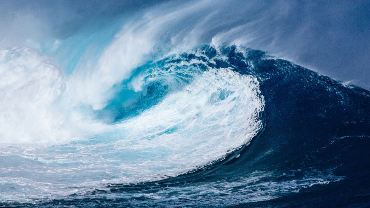 Ocean, Wind Wave, Pacific Ocean, Earth, Wave. Wallpaper in 1280x720 Resolution