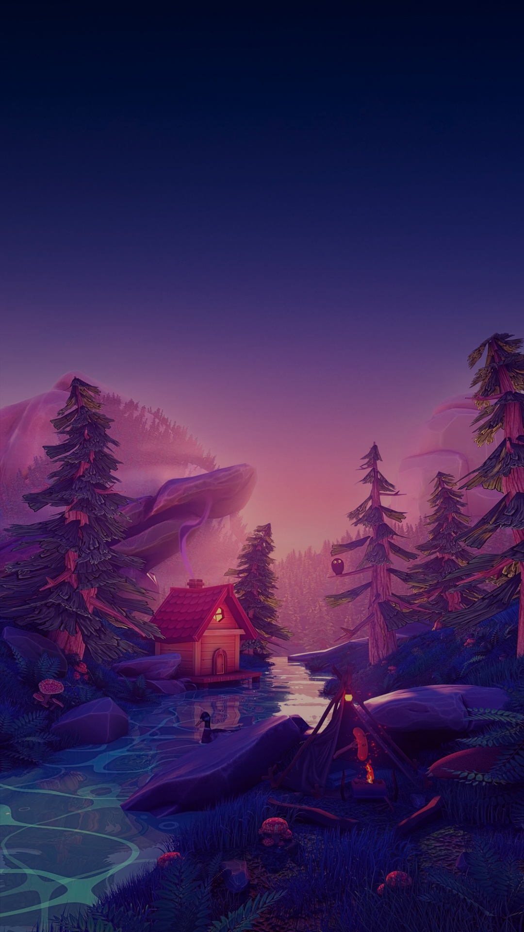 Arte, Ambiente, Paisaje Natural, Montaña, Nieve. Wallpaper in 1080x1920 Resolution