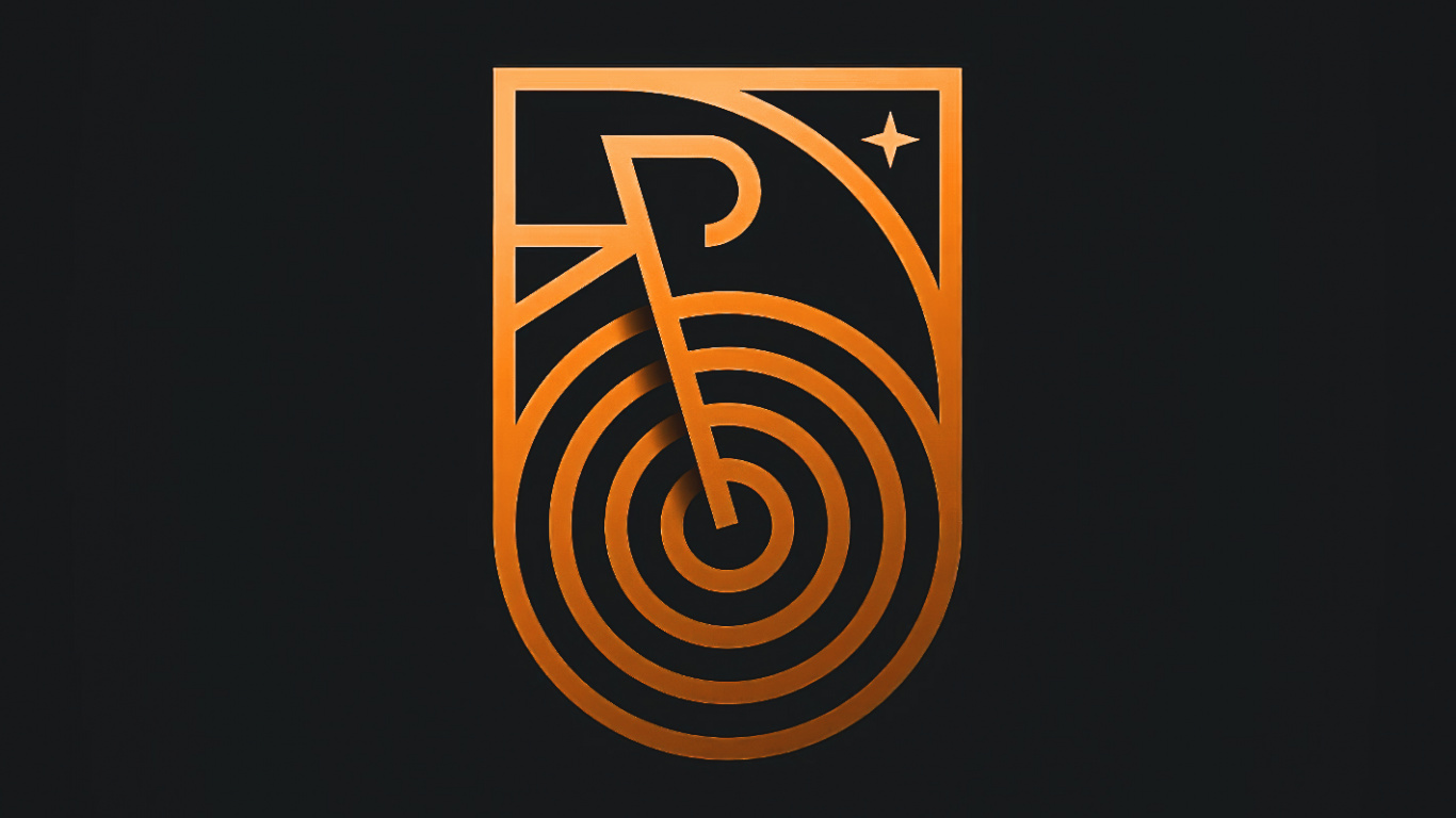 Naranja, Logotipo, Emblema, Arte, Circulo. Wallpaper in 1366x768 Resolution