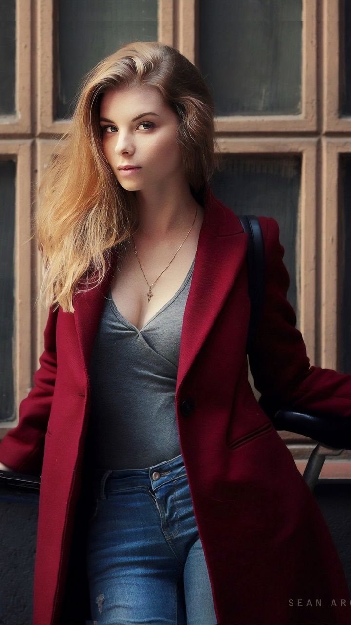 Red, Beauté, Mode, Modèle, Les Vêtements D'extérieur. Wallpaper in 720x1280 Resolution