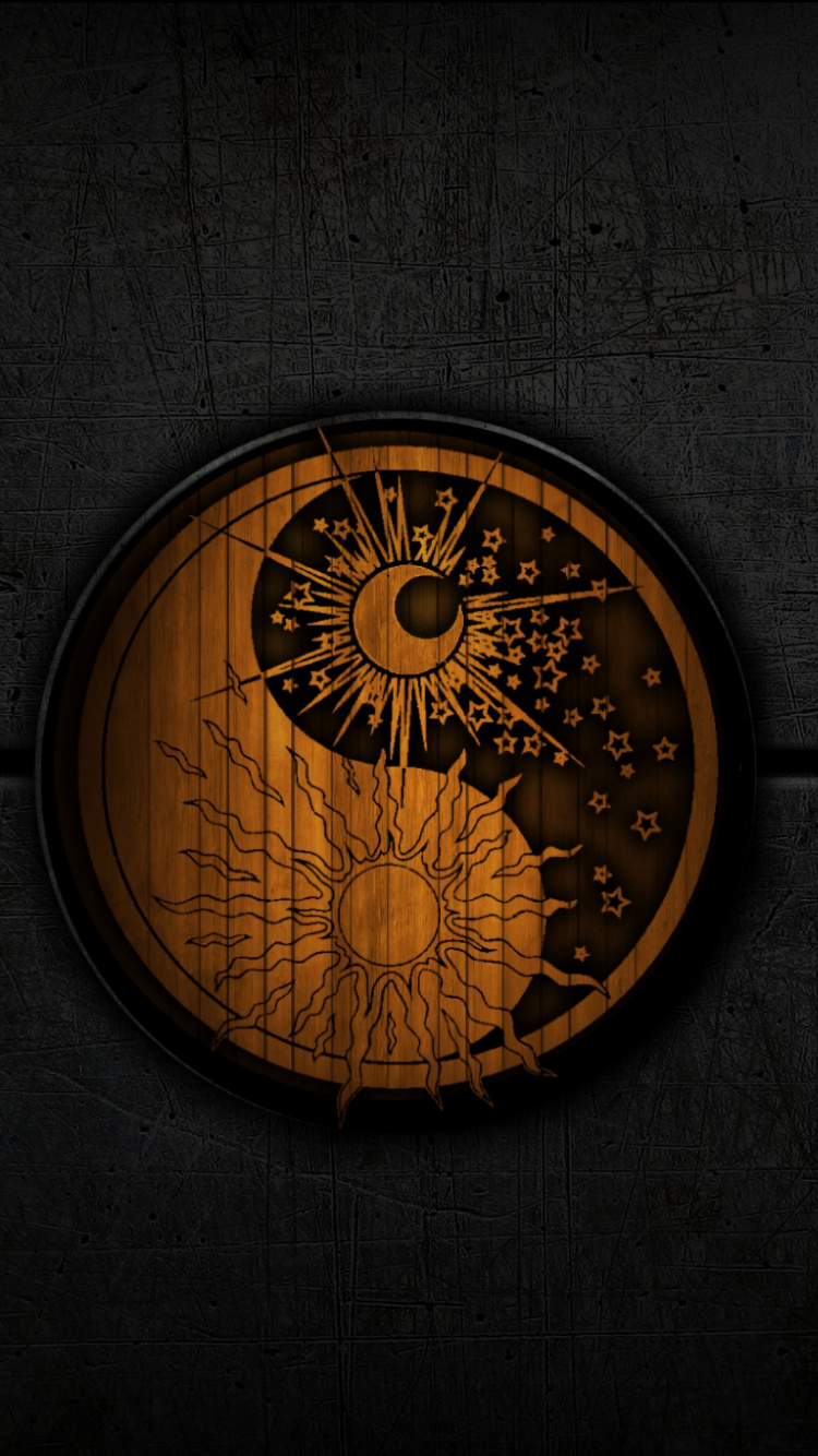 Horloge Murale Ronde en or à 10 00. Wallpaper in 750x1334 Resolution