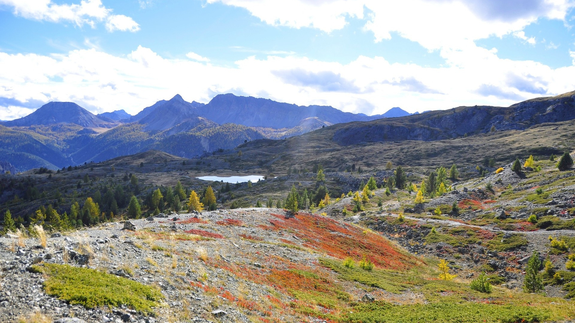 Green and Brown Mountains Under Blue Sky During Daytime. Wallpaper in 1920x1080 Resolution