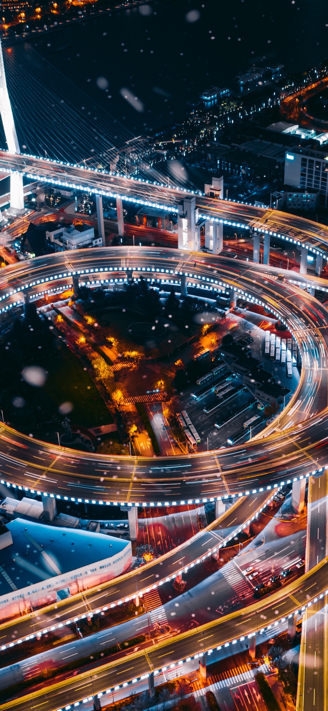 City Nightscape Phone, City, Shanghai, Building, Cityscape. Wallpaper in 1125x2436 Resolution