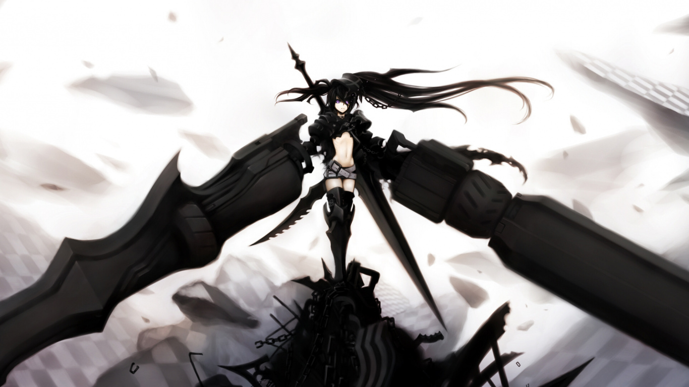 Jouet Robot Noir et Blanc. Wallpaper in 1366x768 Resolution