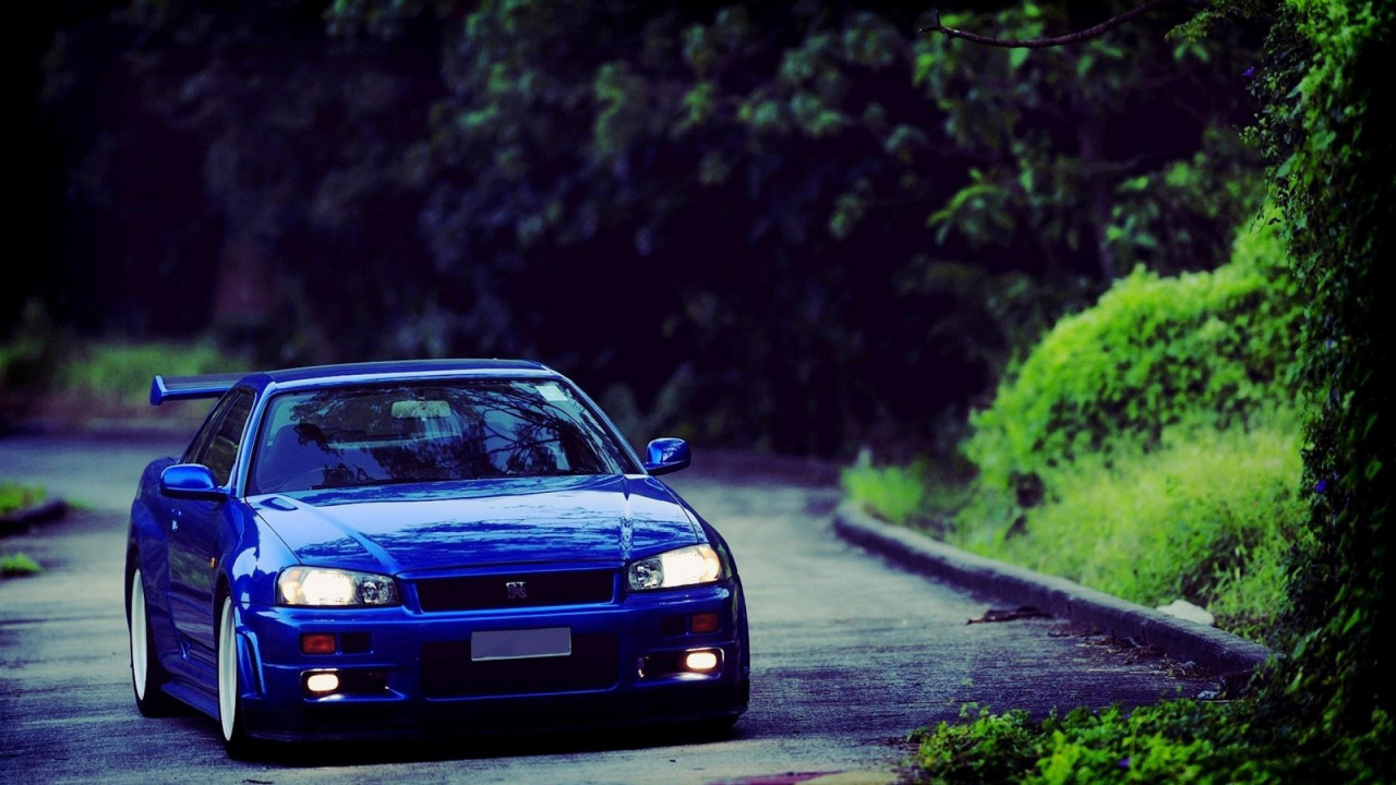 Bmw m 3 Azul en la Carretera. Wallpaper in 1280x720 Resolution