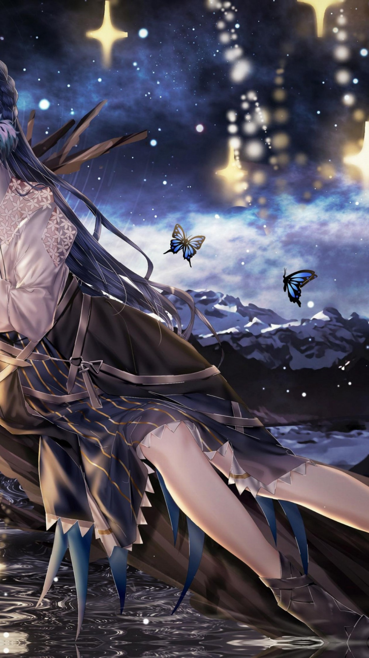 Arknights, Fan Art, Nature, People in Nature, Cartoon. Wallpaper in 750x1334 Resolution