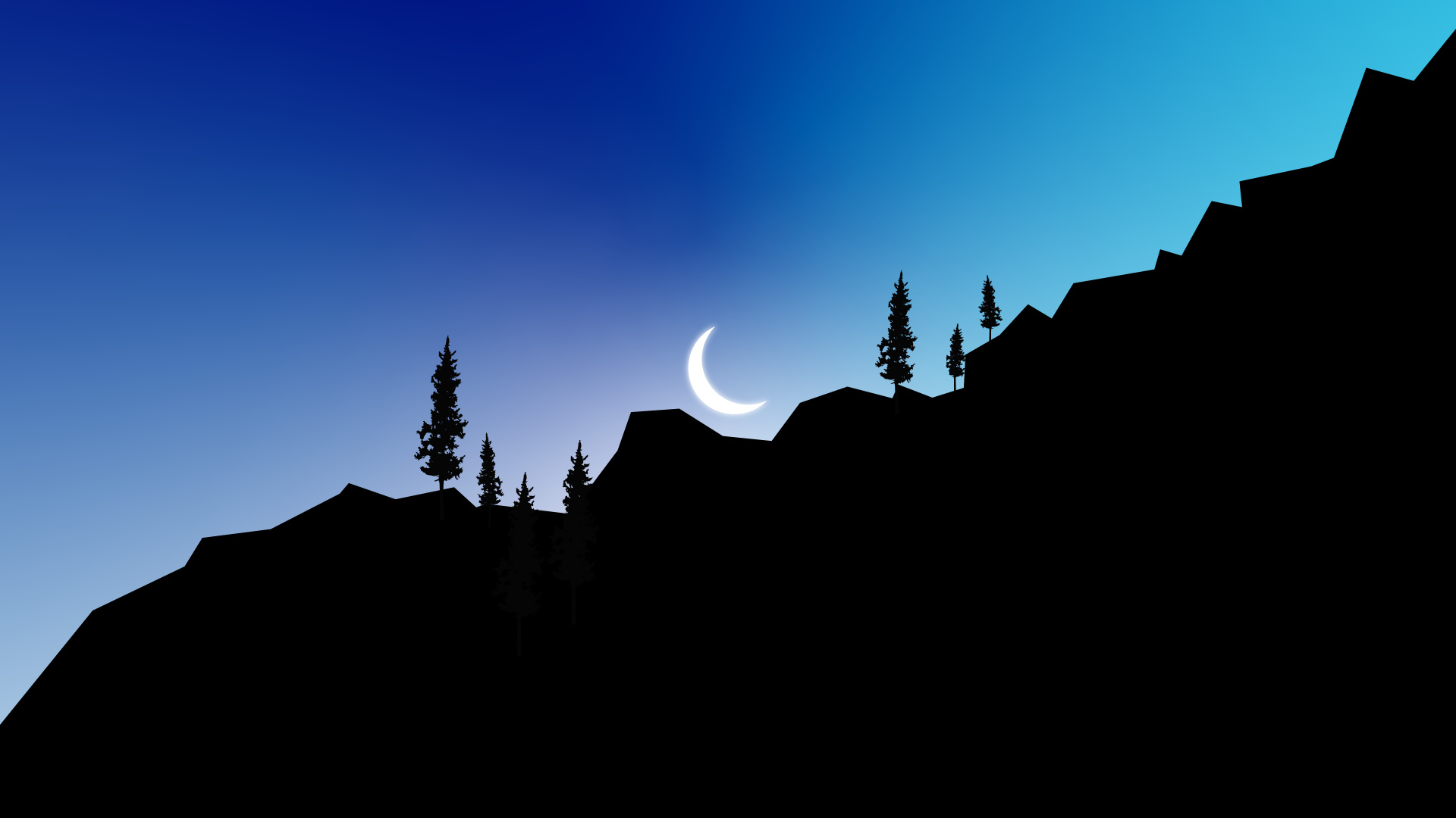 Atmosphere, Cloud, Moon, Natural Environment, Tree. Wallpaper in 1920x1080 Resolution
