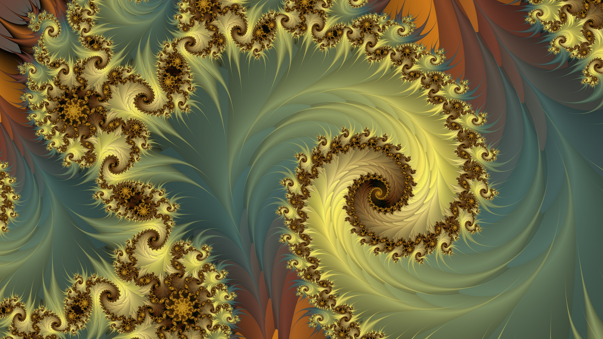 Braunes Und Weißes Florales Textil. Wallpaper in 1920x1080 Resolution