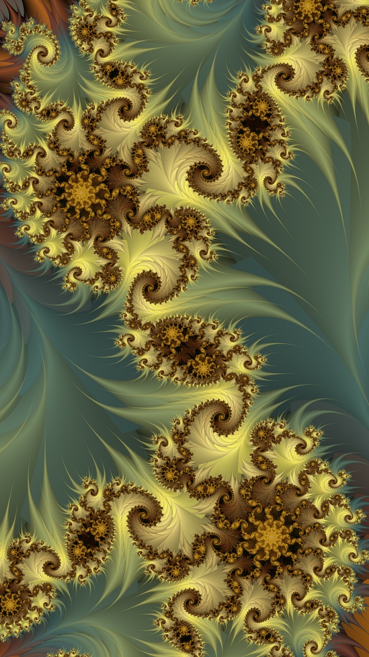 Braunes Und Weißes Florales Textil. Wallpaper in 720x1280 Resolution