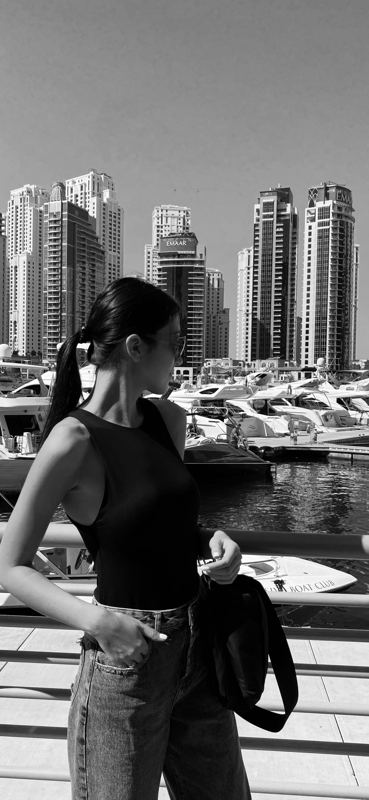 Black and White, Water, Tower Block, Metropolis, Cityscape. Wallpaper in 1242x2688 Resolution