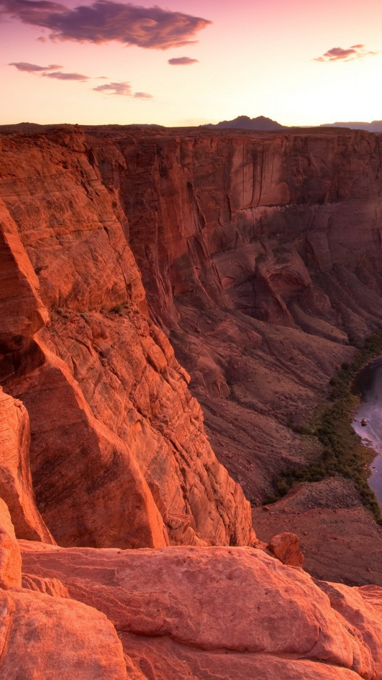 马蹄弯, 科罗拉多河, 峡谷, 形成, 荒地 壁纸 750x1334 允许