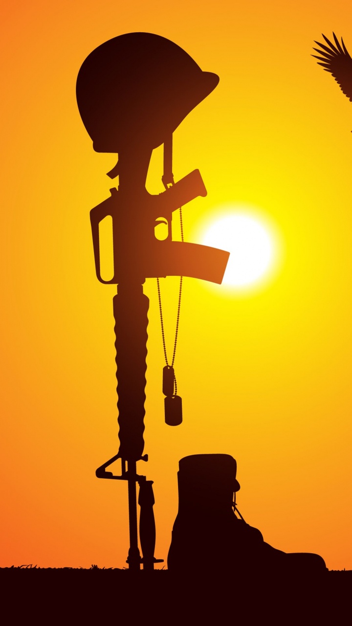 Die Indische Armee, Silhouette, Street Light, Hitze, Armee. Wallpaper in 720x1280 Resolution